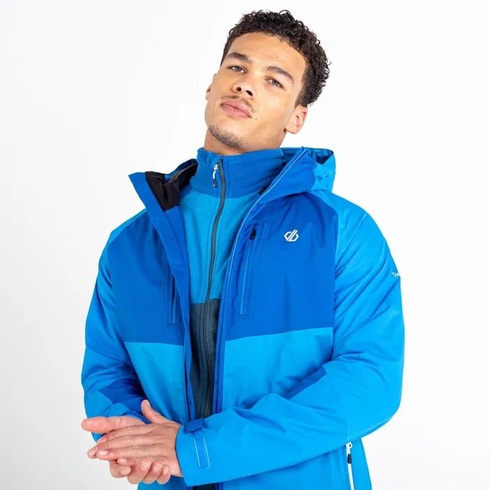 Dare 2b Soaring II Recycled Waterproof Jacket Teton Blue Snorkel Blue Men Waterproof Jackets