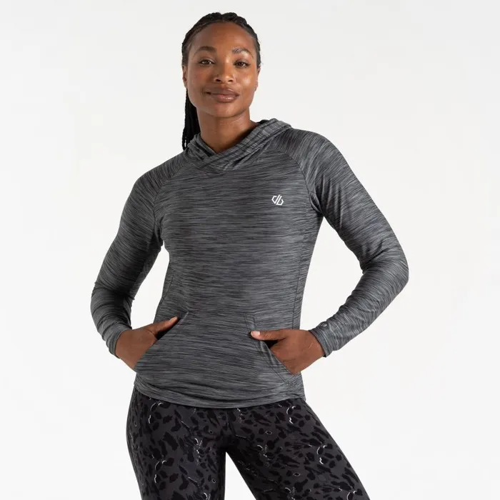 Dare 2b Sprint City Lightweight Hoodie Ebony Grey Marl Women Gym Tops