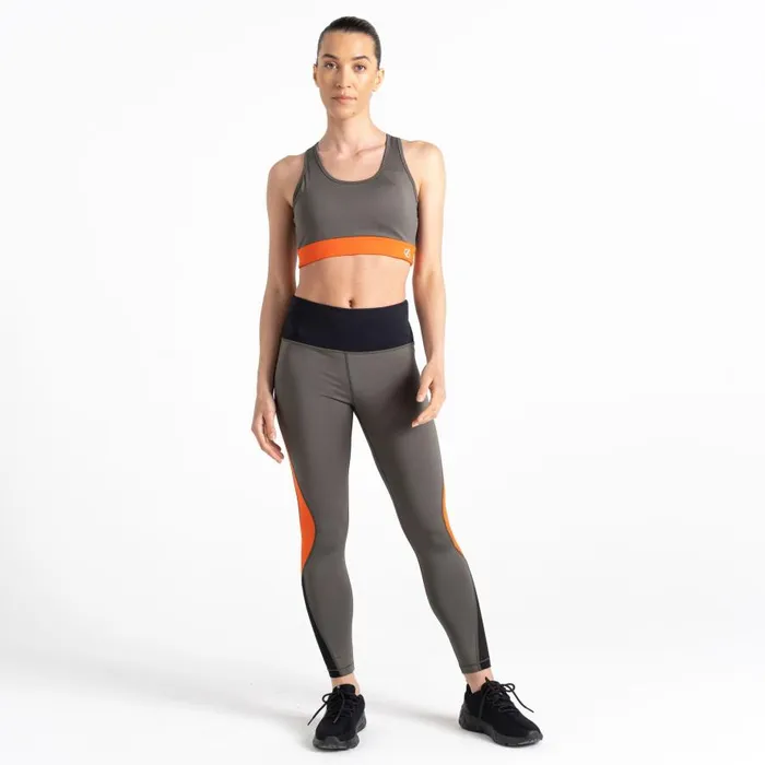 Dare 2b Swift Sports Bra Lichen Green Orange Women Gym Tops