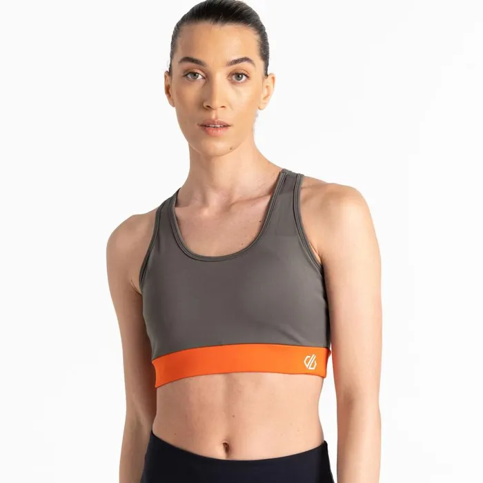 Dare 2b Swift Sports Bra Lichen Green Orange Women Gym Tops