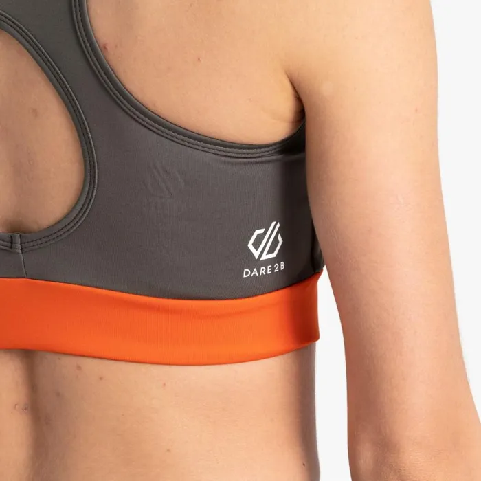 Dare 2b Swift Sports Bra Lichen Green Orange Women Gym Tops