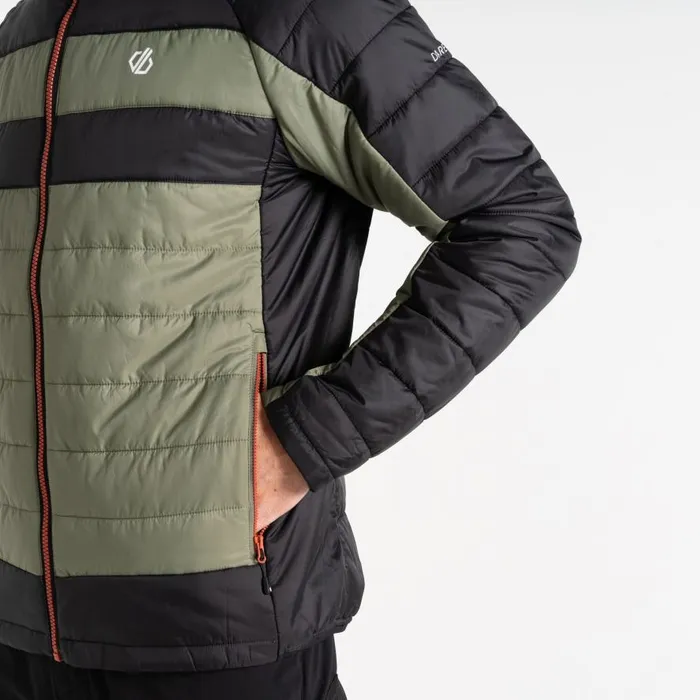 Dare 2b Touring II Baffled Jacket Black Olivine Green Men Insulated Jackets