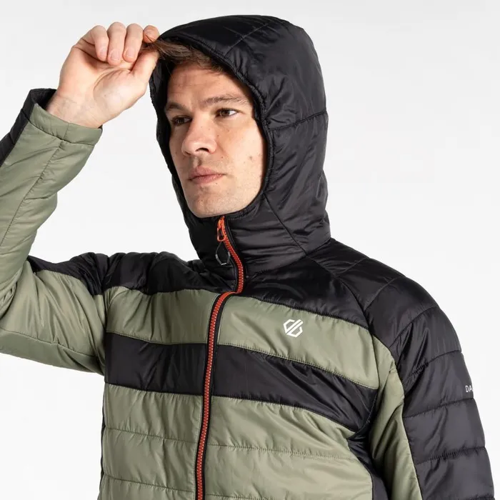 Dare 2b Touring II Baffled Jacket Black Olivine Green Men Insulated Jackets