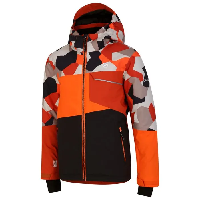 Dare 2b Traverse Ski Jacket Orange Camo Black Kids Insulated Jackets