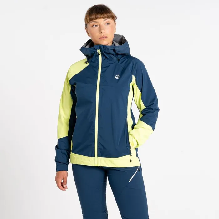 Dare 2b Traversing Waterproof Jacket Moonlight Denim Sharp Green Women Waterproof Jackets