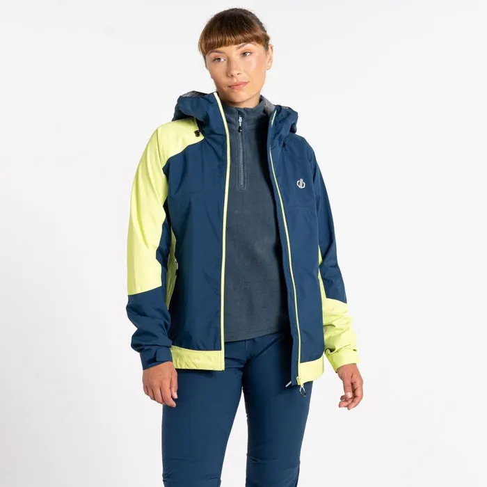Dare 2b Traversing Waterproof Jacket Moonlight Denim Sharp Green Women Waterproof Jackets