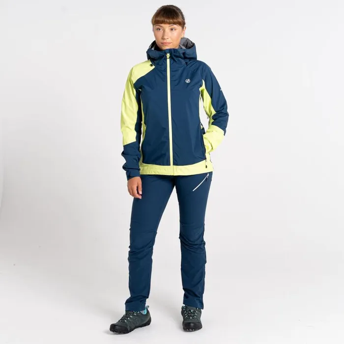 Dare 2b Traversing Waterproof Jacket Moonlight Denim Sharp Green Women Waterproof Jackets