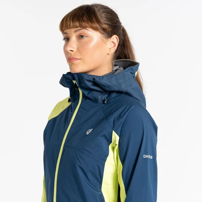 Dare 2b Traversing Waterproof Jacket Moonlight Denim Sharp Green Women Waterproof Jackets