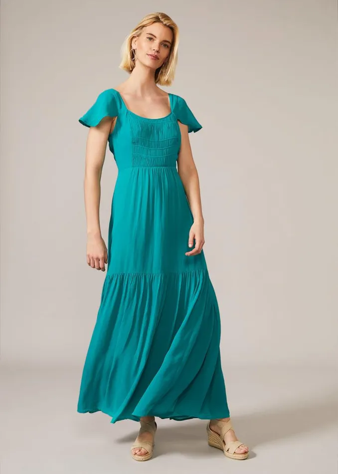 Dauphine Maxi Dress Blue Women Phase Eight Knitwear