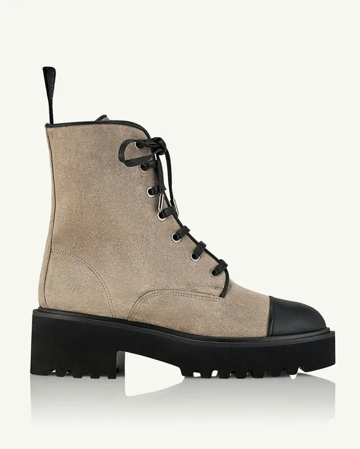 Desert Bootie Flat Grey Women Aquazzura Booties Desert Bootie Flat Grey Women Aquazzura Booties