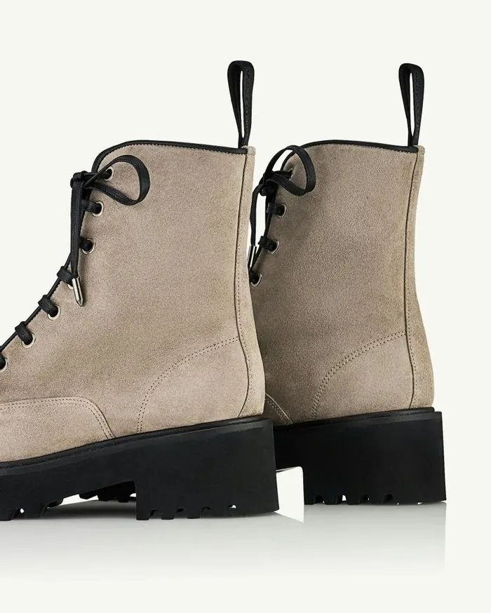 Desert Bootie Flat Grey Women Aquazzura Booties Desert Bootie Flat Grey Women Aquazzura Booties