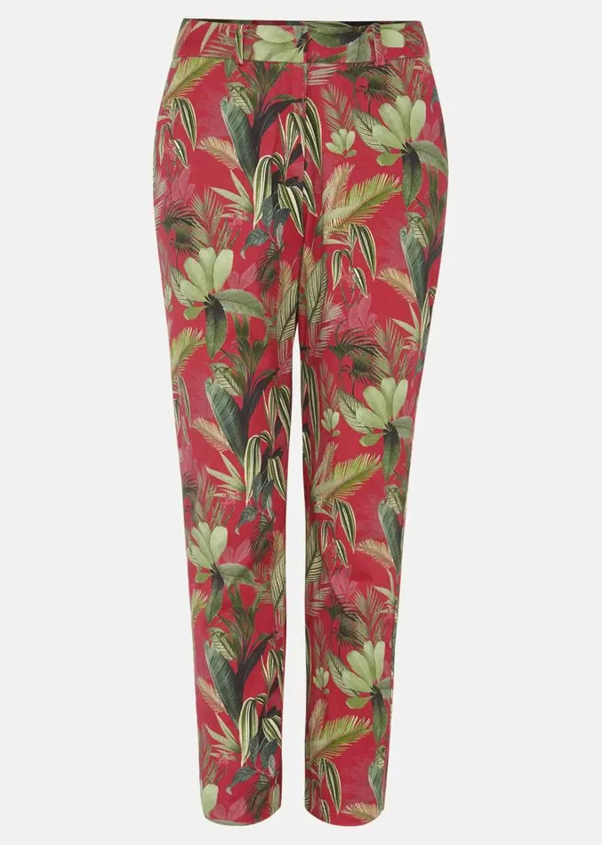 Desta Tropical Print Trouser Hot Pink Women Phase Eight Trousers