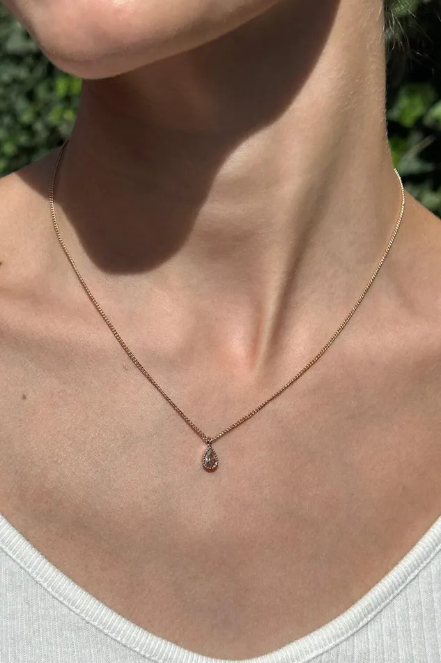Diamond Charm Necklace Gold Women Brandy Melville Jewelry