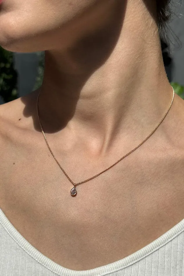 Diamond Charm Necklace Gold Women Brandy Melville Jewelry