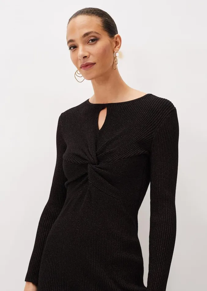 Dielle Shimmer Twist Dress Port Women Phase Eight Dresses