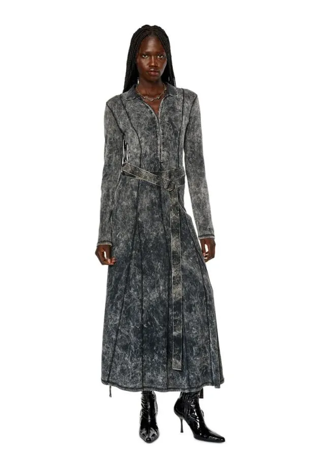 Diesel Dlavalin Black Women Dresses
