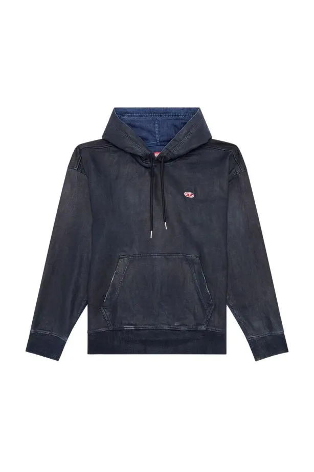 Diesel Dumribne Dark Blue Men Sweatshirts and Hoodies