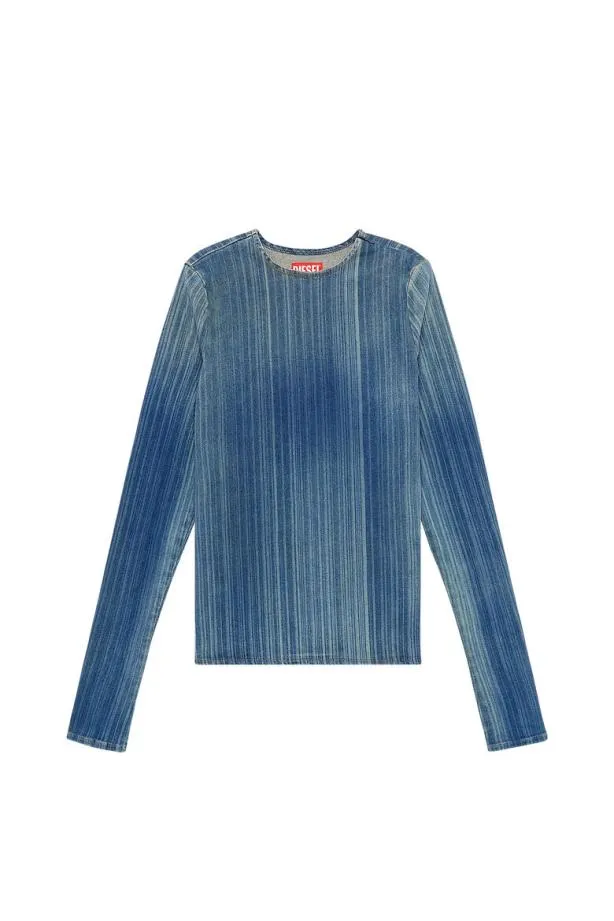 Diesel Debobfsd1 Blue Women TShirts and Tops
