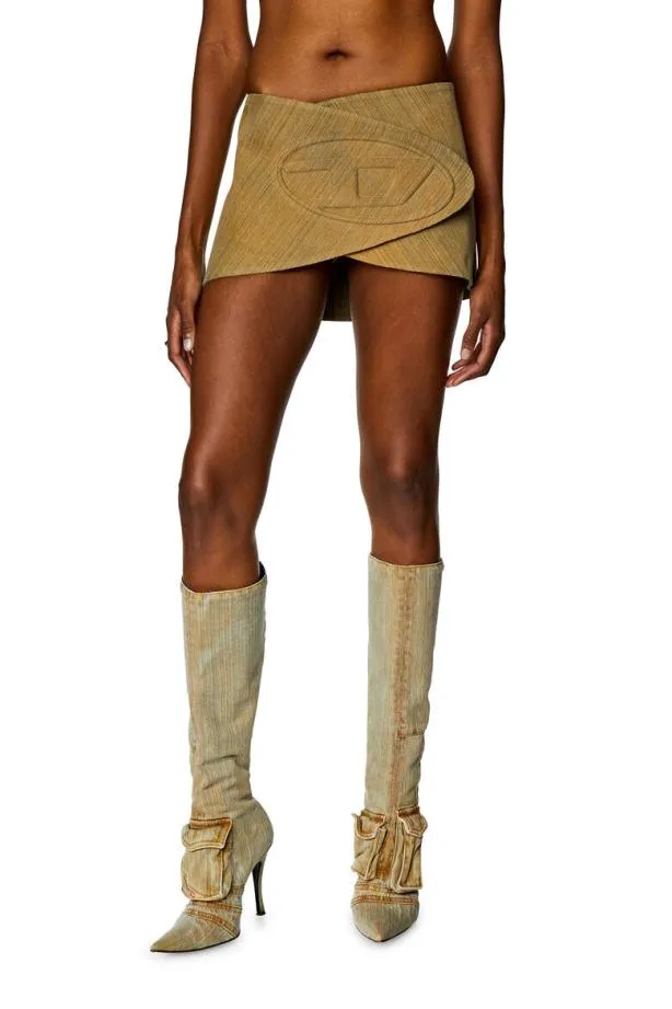 Diesel Delorifsd Bluebeige Women Skirts