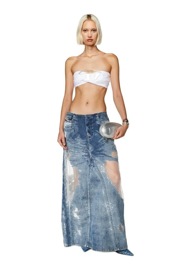 Diesel Depagofsd2 Medium Blue Women Skirts