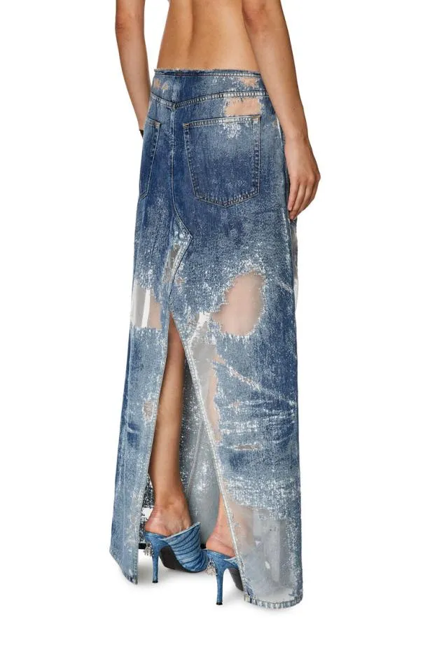 Diesel Depagofsd2 Medium Blue Women Skirts