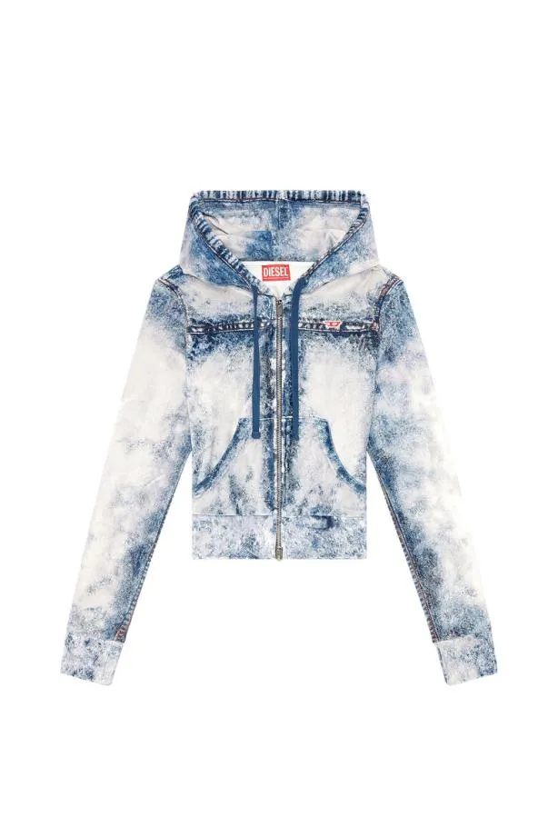 Diesel Fbrit Light Blue Women Sweatshirts and Hoodies