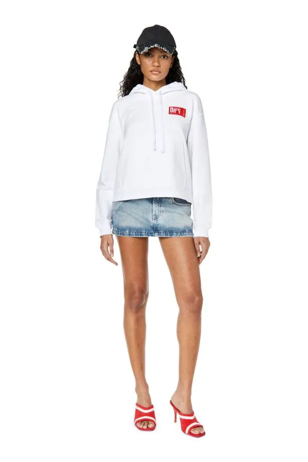 Diesel Fjaralabelhood White Women Sweatshirts and Hoodies