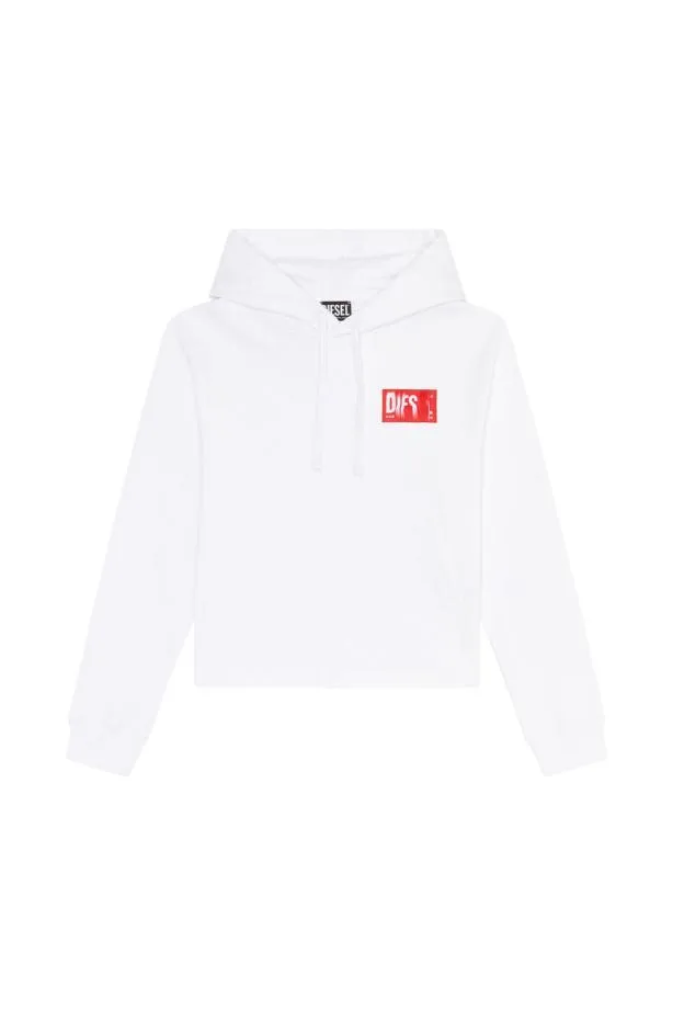 Diesel Fjaralabelhood White Women Sweatshirts and Hoodies