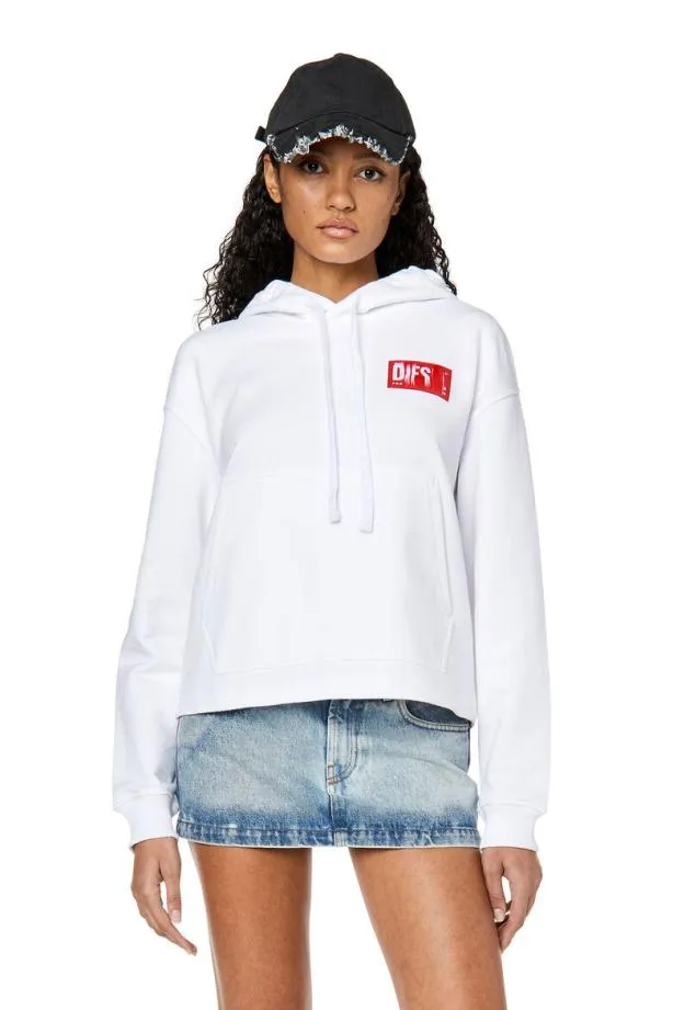 Diesel Fjaralabelhood White Women Sweatshirts and Hoodies