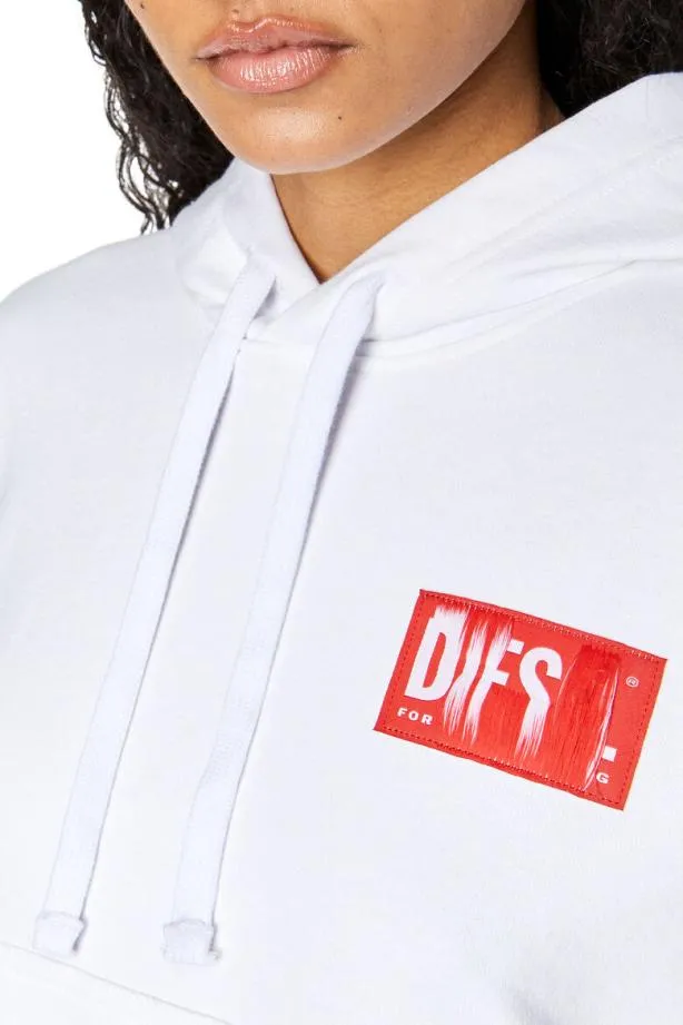 Diesel Fjaralabelhood White Women Sweatshirts and Hoodies
