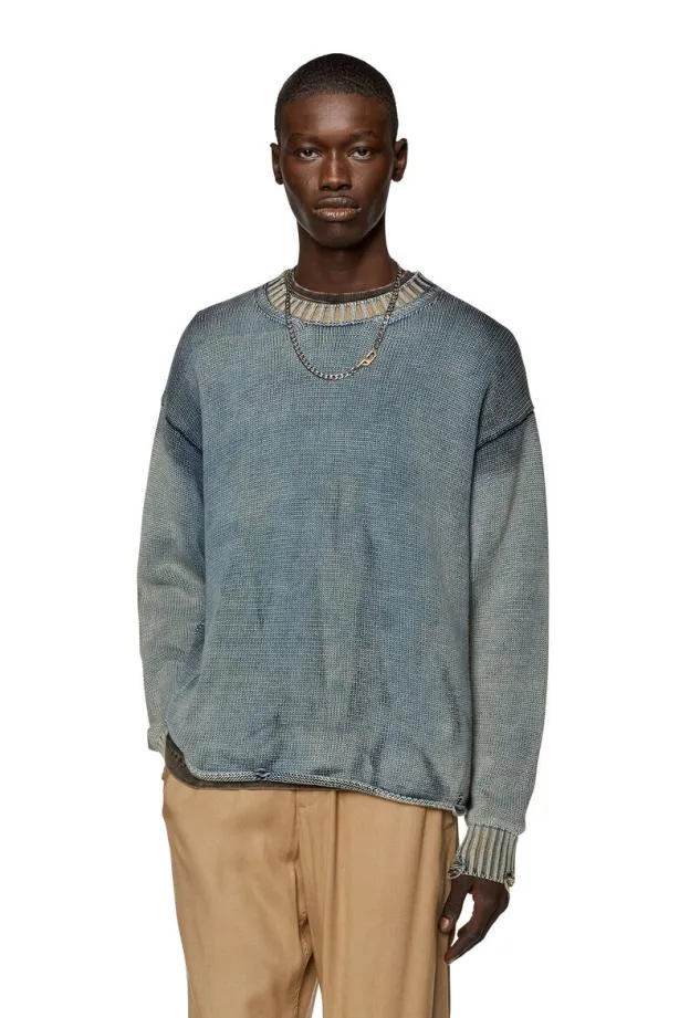 Diesel Kdelos Blue Men Knitwear