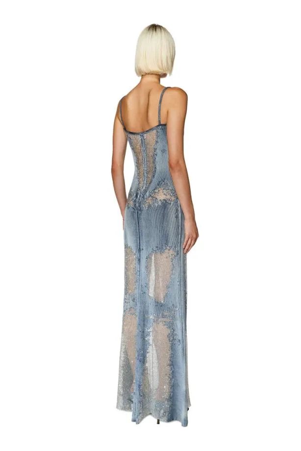 Diesel Mclaudia Medium Blue Women Dresses