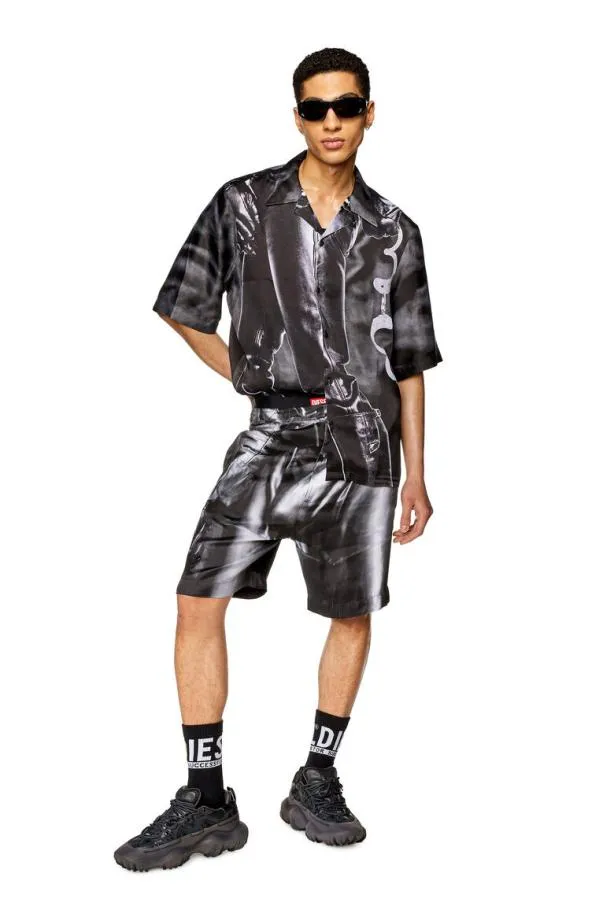Diesel Prptollsho23 Black MenWomen Pants and Shorts