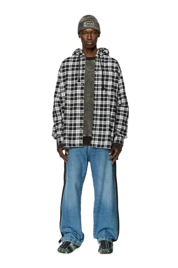 Diesel Sdewnyhood Blackwhite Men Shirts