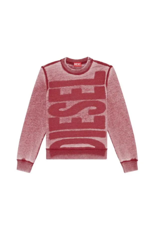 Diesel Sginnl1 Red Men Sweatshirts and Hoodies