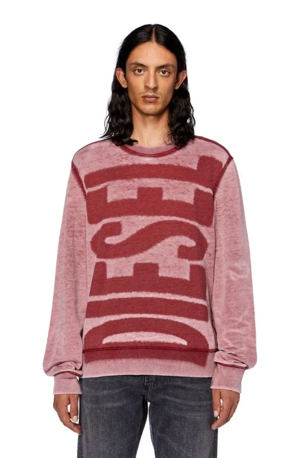 Diesel Sginnl1 Red Men Sweatshirts and Hoodies