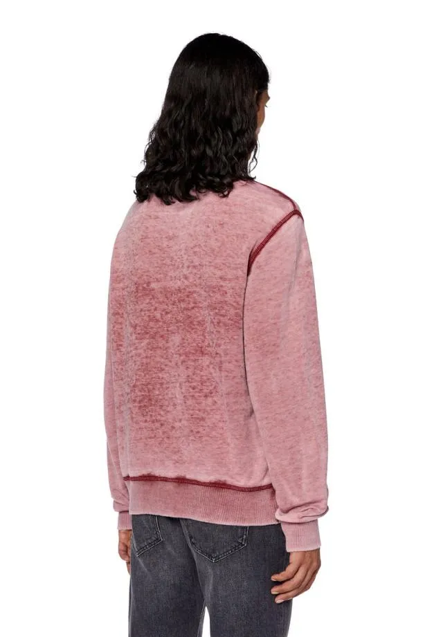 Diesel Sginnl1 Red Men Sweatshirts and Hoodies