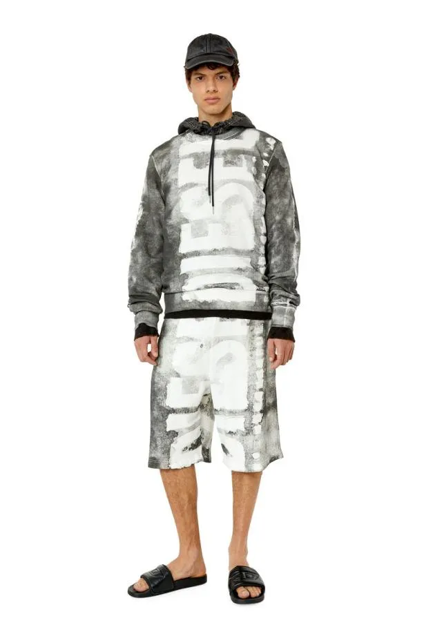 Diesel Sginy Grey Men Sweatshirts and Hoodies