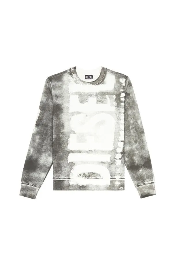 Diesel Sginy Grey Men Sweatshirts and Hoodies