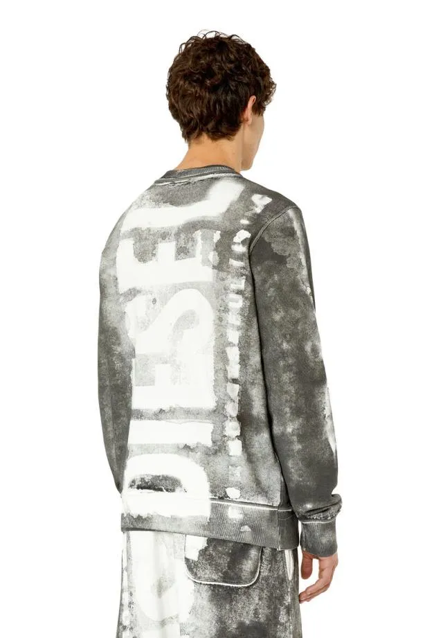 Diesel Sginy Grey Men Sweatshirts and Hoodies