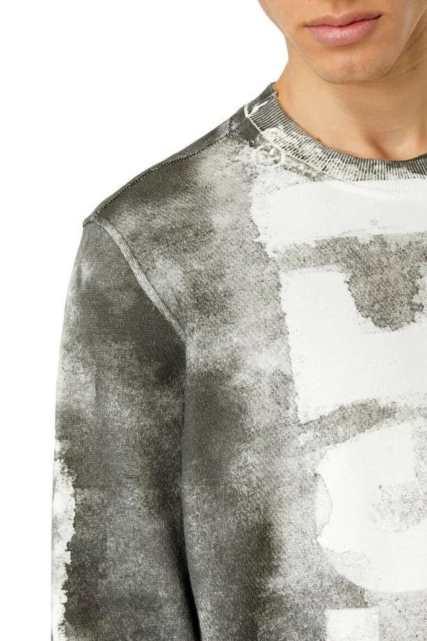 Diesel Sginy Grey Men Sweatshirts and Hoodies