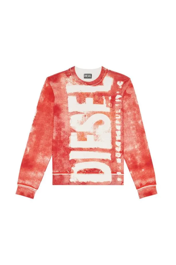 Diesel Sginy Red Men Sweatshirts and Hoodies