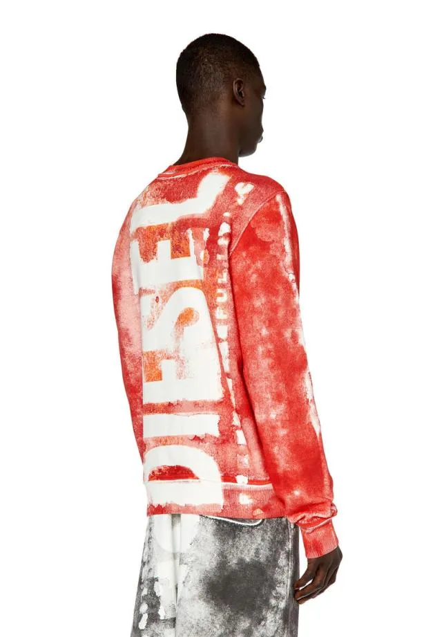 Diesel Sginy Red Men Sweatshirts and Hoodies