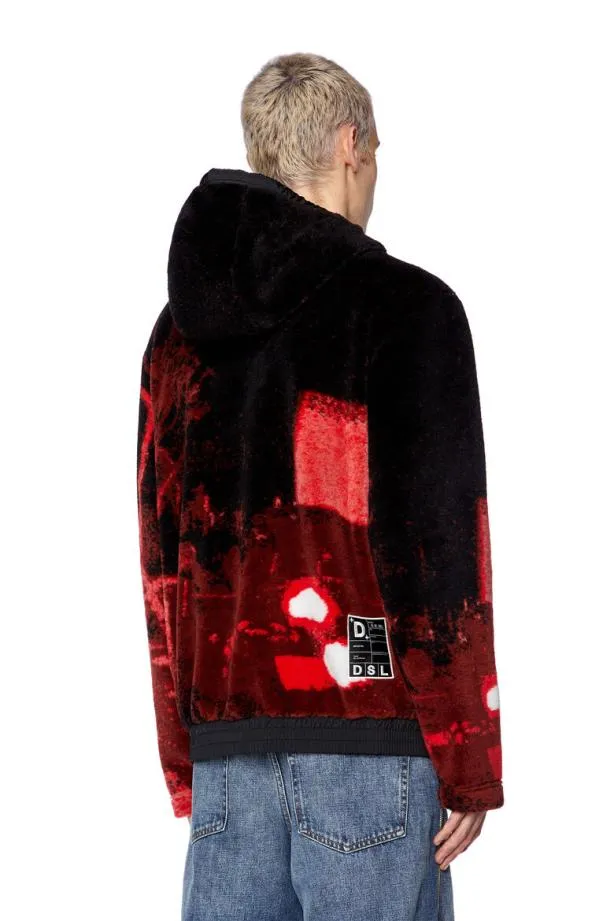 Diesel Smonty Redblack Men Sweatshirts and Hoodies