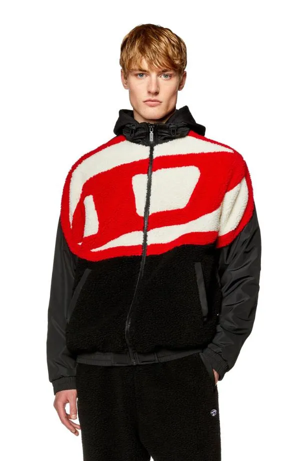 Diesel Sovady Blackred Men Sweatshirts and Hoodies