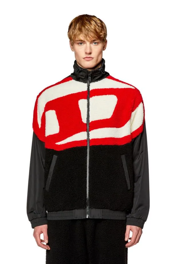Diesel Sovady Blackred Men Sweatshirts and Hoodies