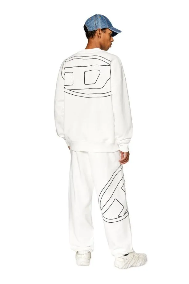 Diesel Srobmegovald White Men Sweatshirts and Hoodies
