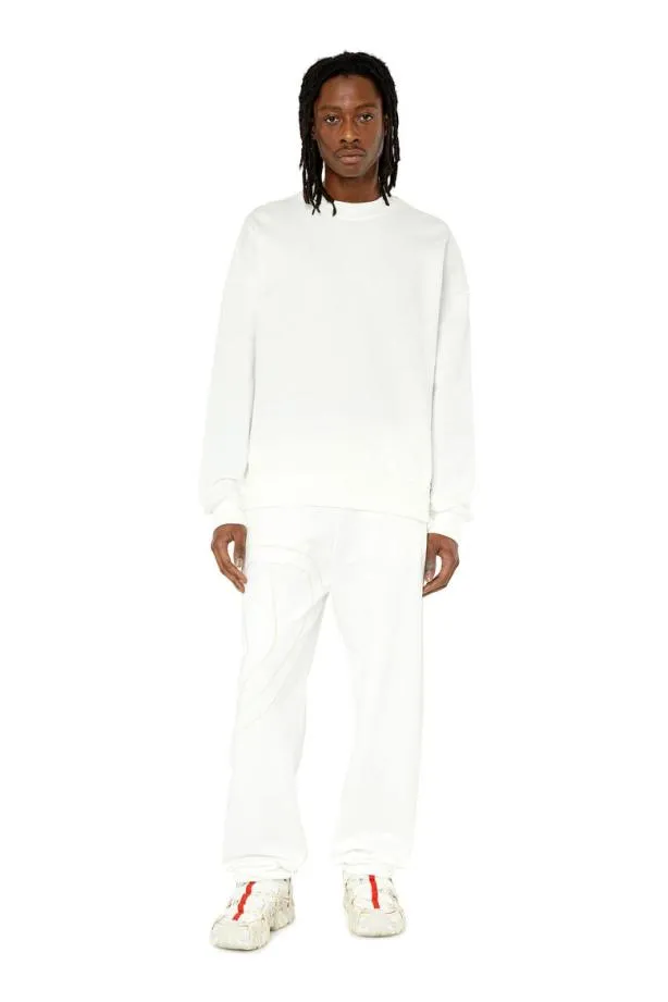 Diesel Srobmegoval White Men Sweatshirts and Hoodies