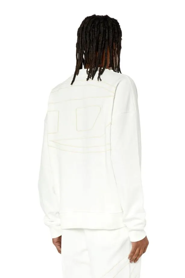 Diesel Srobmegoval White Men Sweatshirts and Hoodies