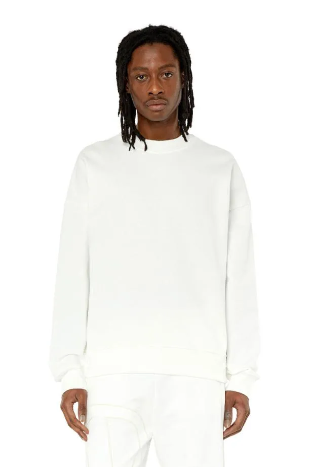 Diesel Srobmegoval White Men Sweatshirts and Hoodies